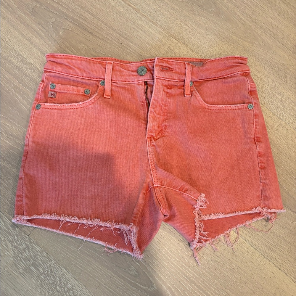 AG coral colored Jean shorts